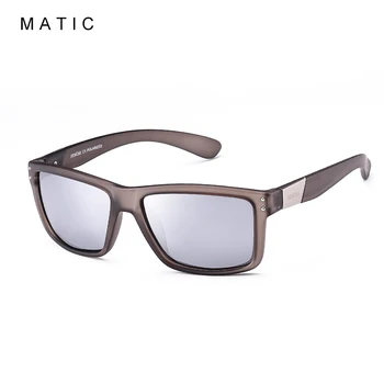 Матовые серые квадратные поляризованные солнцезащитные очки Мужские В стиле Тони Старка для вождения, Высококачественные Винтажные солнцезащитные очки для пилотов, мужские аксессуары