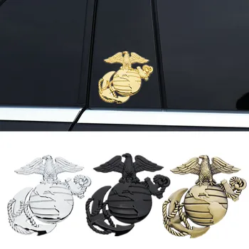 Металлическая автомобильная Боковая наклейка с логотипом 3D морской пехоты Eagle для Mazda Tesla Audi Land Rover Honda Jaguar Lexus Toyota Skoda Ford Nissan