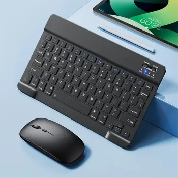 Мини Беспроводная клавиатура Bluetooth, набор Мышей, Перезаряжаемые игровые клавиатуры Для esktop PC, планшета Android Ios, Windows, iPhone, Ipad