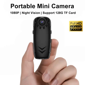 Мини-Камера для Тела Портативная Экшн-Камера 1080P HD Ночного Видения Маленькая Видеокамера Велосипед Спорт DV Видеомагнитофон DVR