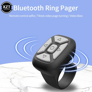 Многофункциональный Пульт дистанционного управления с Bluetooth-кольцом, Портативный видеорегистратор для Селфи на кончиках пальцев, Автоматический просмотр страниц для телефона
