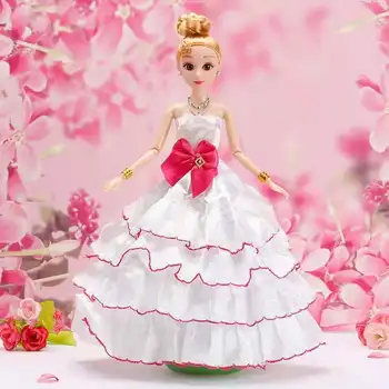 Модное Белое Свадебное платье Принцессы для куклы Барби, Наряды, платье, аксессуары 1/6 BJD, детские игрушки для косплея для коллекции