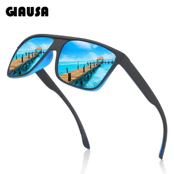 Модные негабаритные поляризованные солнцезащитные очки Мужские Женские Классические Квадратные Винтажные Брендовые дизайнерские Солнцезащитные очки для рыбалки UV400