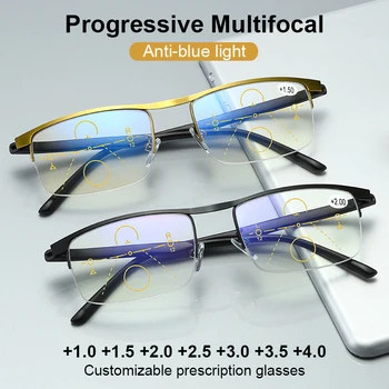 Мультифокальные прогрессивные очки для чтения Для мужчин и женщин с защитой от синего света, дальнего и ближнего света, очки для дальнозоркости двойного назначения с автоматической регулировкой