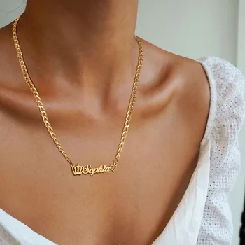 Название Ожерелье подвеска Индивидуальное сердце из нержавеющей стали Персонализированный женский модный подарок на день рождения