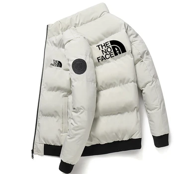 Новая мужская хлопчатобумажная куртка со стоячим воротником, зимняя домашняя утолщенная теплая хлопчатобумажная куртка, модный бренд мужской короткой хлопчатобумажной куртки jac