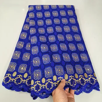 Новейшая нигерийская африканская хлопчатобумажная сухая кружевная ткань 2023 года, высококачественное швейцарское вуалевое кружево для пошива свадебных платьев