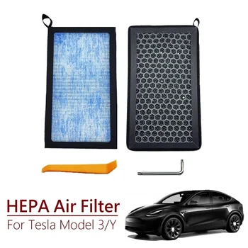 Новое поступление, четырехслойный фильтр с активированным углем Для Tesla Model 3/Y, комплект для замены кондиционера HEPA N98