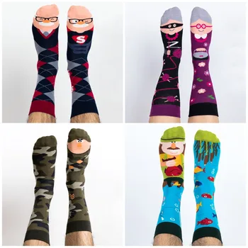 Новые женские носки AB Style Fun, Модные красочные Осенне-зимние носки для уличных видов спорта, Японские Мужские женские чулки Harajuku Happy