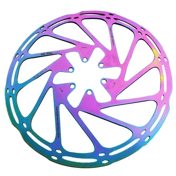 Новый Велосипедный тормозной диск из нержавеющей стали, центральная линия 160 мм 180 мм 203 мм, Роторы тормозных дисков MTB из нержавеющей стали, цвета радуги