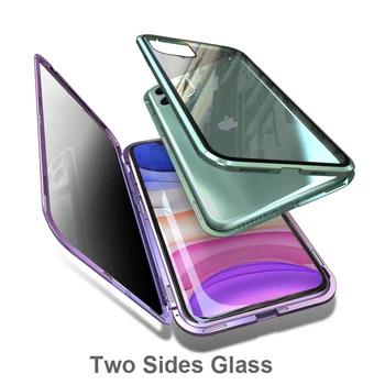 Новый Металлический чехол с защитой конфиденциальности 360 Для iPhone 11 Pro Max, Samsung Galaxy Note 10 S10 S20 Plus, Huawei P30 P40 Pro Lite Case