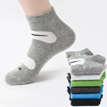 Носки мужские носки, впитывающие пот и дышащие носки для велоспорта, хлопчатобумажные носки для бега, короткие рукава, низкий верх, спортивные носки модные