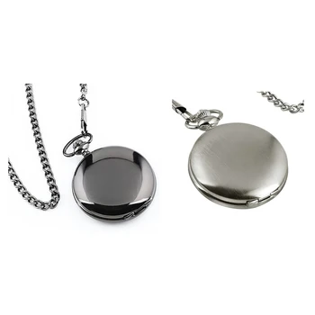 Ожерелье для мужских карманных часов с подарочной коробкой -черный