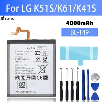 Оригинальная емкость BL-T49 T49 Для аккумуляторов мобильных телефонов LG K510 K51S K61 K41S LM-K410BMW LM-K510BMW LM-K510HM Bateria