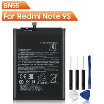 Оригинальная Сменная батарея телефона BN55 для Xiaomi Note 9S Note9S Аутентичная аккумуляторная батарея 5020 мАч с бесплатными инструментами
