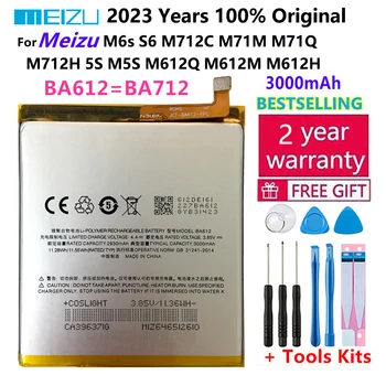Оригинальный Новый Аккумулятор BA612 BA712 Для Meizu M6s S6 M712C M71M M71Q M712H 5S M5S M612Q M612M M612H 3000 мАч Аккумуляторы для телефонов Bateria