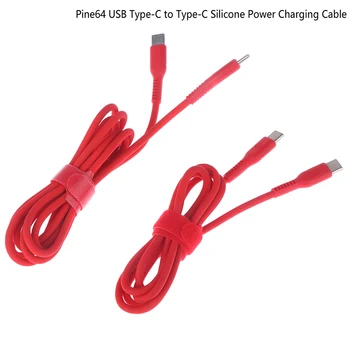 Оригинальный силиконовый кабель для зарядки Pine64 от USB Type-C до TypeC для электрического паяльника Pinecil, PinePhone и Pinebook Pro