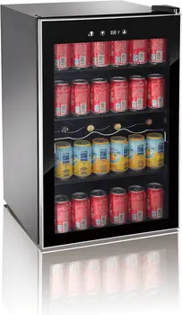 Отдельно стоящий холодильник-охладитель для напитков RMIS1530 вмещает 110 банок или 36 бутылок вина, черный