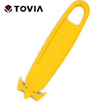 Открывалка для коробок TOVIA, двустороннее лезвие, нож для безопасного хранения, универсальный нож, лента для посылок, Нож для дома, Офиса, инструменты для безопасности