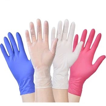Перчатки из ПВХ, пищевые водонепроницаемые, не вызывающие аллергии Одноразовые нитриловые перчатки для кухни, Лабораторные защитные перчатки