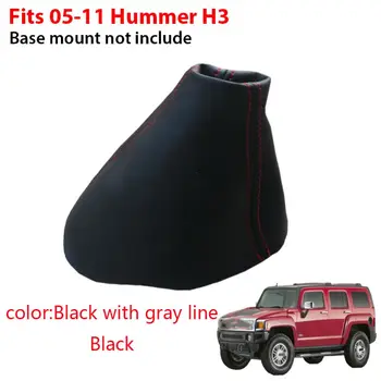 Подходит для Hummer H3 2005-2011 Автоматическая кожаная крышка переключения передач Черный