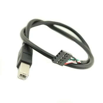 Полностью медный USB B с квадратной печатью Plugto DuPont Шаг 2,54 мм 5-контактный разъем для подключения кабеля преобразования данных 0,5 М