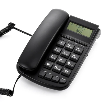 Проводной стационарный телефон Стационарные телефоны с большой кнопкой и функцией идентификации вызывающего абонента для домашнего отеля на стойке регистрации