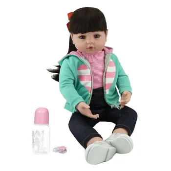 Реалистичная кукла 19 дюймов из мягкого силиконового винила для новорожденных девочек