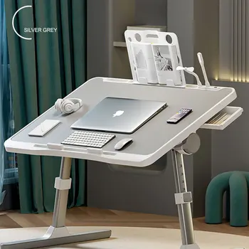 Регулируемый Подъемный ноутбук Небольшой Письменный стол на кровати Для учебы Чтения Письма Работы Складной Стол-Органайзер Главная Спальня Студенческого общежития