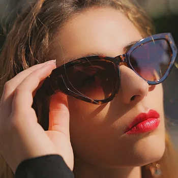 Ретро Солнцезащитные очки Cat Eye Оттенки для Женщин, Модные Роскошные Брендовые Дизайнерские Винтажные Солнцезащитные Очки Cateye, Новые Солнцезащитные Очки для Женщин UV400