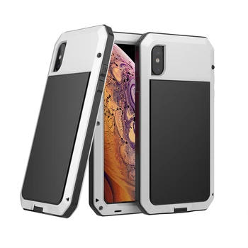 Роскошный Doom Armor Dirt Shock Водонепроницаемый металлический алюминиевый чехол для телефона для Iphone X 8 Xs Max Xr 7 Plus Case + закаленное стекло