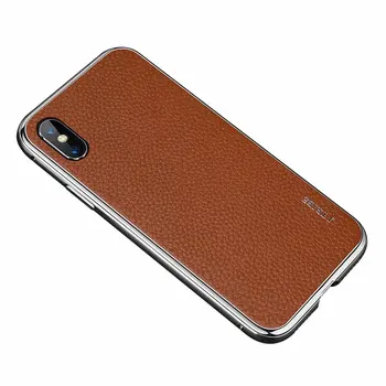 Роскошный металлический каркас из натуральной кожи, магнитный чехол для Iphone X, оригинальный чехол для мобильного телефона, аксессуары для Iphone Xs Max