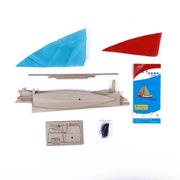 Самодвижущиеся парусные модели деревянных лодок, конструкторы, игрушки для сборки парусных моделей своими руками, детские игрушки ручной работы из дерева