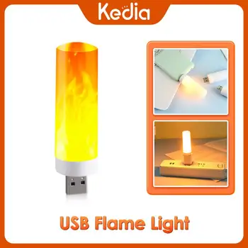 Светодиодная лампа Kedia с эффектом пламени, Имитирующая мерцающую свечу, ночник, Атмосферные лампы для внутреннего и наружного оформления домашней вечеринки, Горячая