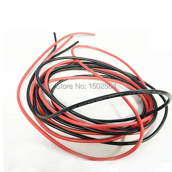Силиконовый провод с калибром 16 AWG, гибкий многожильный медный кабель длиной 1 м, черный, 1 М, красный для RC