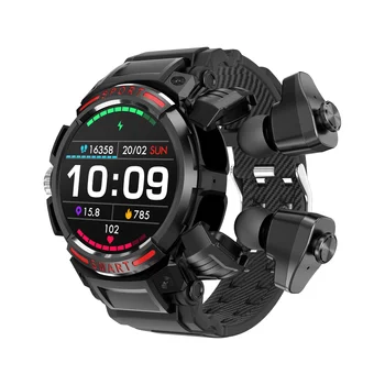 Смарт-часы GT100 2 в 1 TWS Bluetooth-гарнитура Музыкальные Смарт-часы с динамиком NFC-Трекер для мониторинга сердечного ритма Спортивные часы