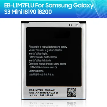 Сменный Аккумулятор EB-L1M7FLU для Samsung Galaxy S3 Mini S3Mini GT-I8190 I8190N I8190 GT-i8200 Аккумулятор для телефона 1500 мАч NFC