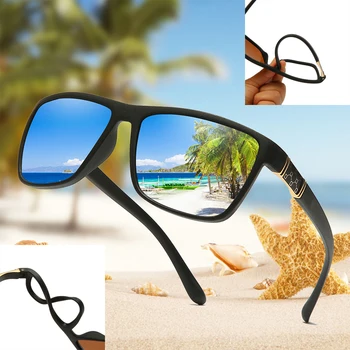 Солнцезащитные очки Tr90 Polaroid Квадратные Гибкие резиновые Квадратные Солнцезащитные очки Известного бренда Для мужчин, Поляризованные солнцезащитные очки для женщин, мужчин