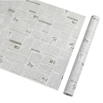 Старинные газетные обои Самоклеящаяся контактная бумага Водонепроницаемые обои для спальни, столовой