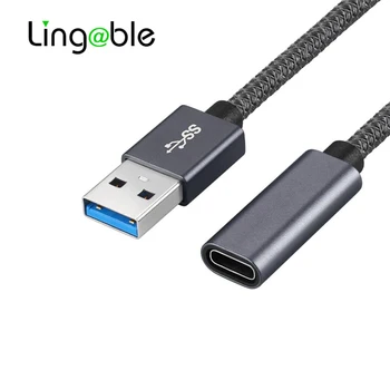 Съемный кабель-адаптер USB C USB 3.0 Male-USB 3.1 Type C Female Type-C Кабели-преобразователи для Ноутбуков Samsung Xiaomi 10 10 см