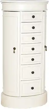 Тосканский белый шкаф для хранения ювелирных изделий