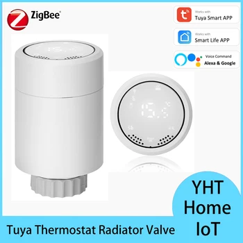 Требуется Tuya Smart TRV ZigBee Thermostat Привод клапана радиатора С Программируемым управлением температурой Нагревателя Alexa Google Hub