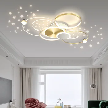 Умный потолочный светильник золотая лампа гостиная спальня декоративные скандинавские светодиодные лампы