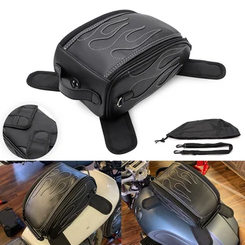 Универсальный Мотоциклетный Водонепроницаемый Магнитный Масляный Топливный бак из искусственной кожи, дорожная сумка для хранения Harley Honda Yamaha Suzuki