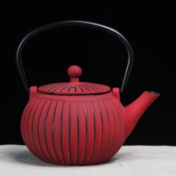 Цветной Чугунный чайник объемом 500 мл для заваривания чая и кипячения воды с домашней декоративной мягкой мебелью, укрепляющей здоровье
