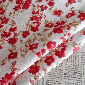 Цветочная атласная одежда с пузырчатым цветком, Жаккардовая ткань, дамасский полиэфирный материал, швейное платье, сумка, ткань для внутренней отделки