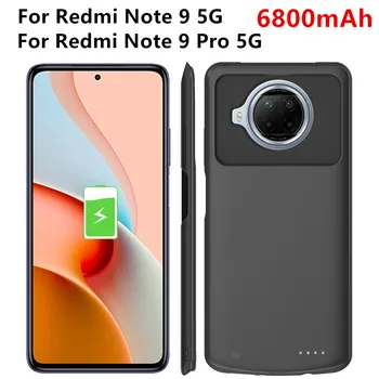 Чехол Для зарядного устройства Xiaomi Redmi Note 9 Pro 5G Powerbank Case 6800 мАч Внешний Чехол Для зарядки Redmi Note 9 Чехол Для аккумулятора