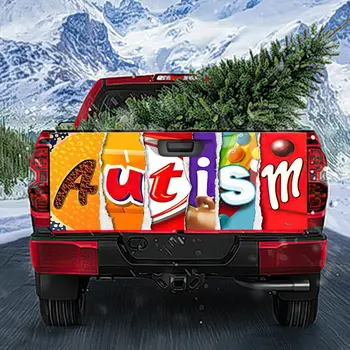 Шоколадная наклейка на заднюю дверь грузовика для осознания аутизма, аксессуары, подарок маме с аутизмом