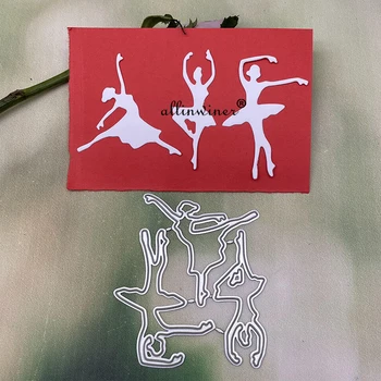 Штампы для резки металла Ballet girl Трафареты для тиснения бумажных карточек в альбоме для скрапбукинга DIY