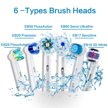 Электрическая головка зубной щетки Oral B Vitality, сменные насадки для взрослых, Перезаряжаемые Электрические зубные щетки для отбеливания зубов